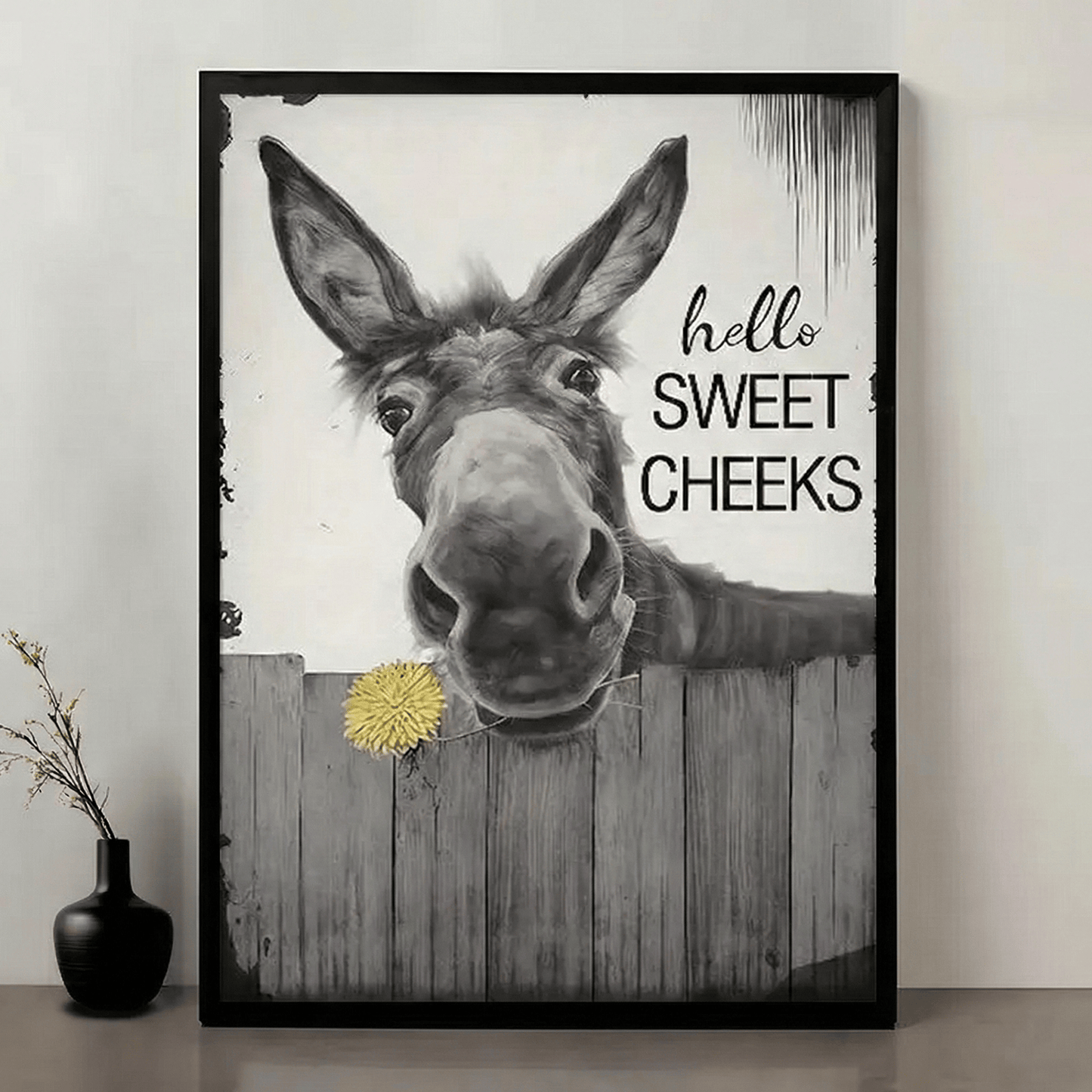 🔥LAST DAY EXTRA 60% OFF🚽Funny Bathroom Wall Art - "Nice Ass" Donkey Print