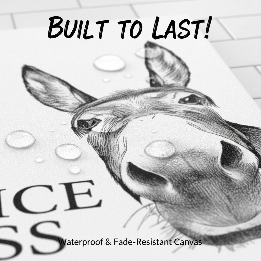 🔥LAST DAY EXTRA 60% OFF🚽Funny Bathroom Wall Art - "Nice Ass" Donkey Print