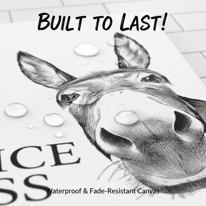 🔥LAST DAY EXTRA 60% OFF🚽Funny Bathroom Wall Art - "Nice Ass" Donkey Print