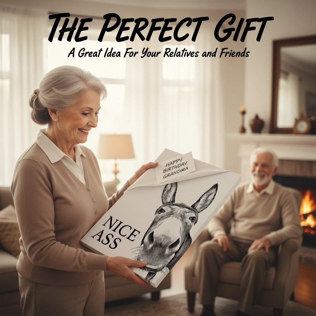 🔥LAST DAY EXTRA 60% OFF🚽Funny Bathroom Wall Art - "Nice Ass" Donkey Print