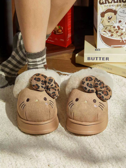 🔥LAST DAY 70% OFF🎀Fuzzy Hello KT Slippers