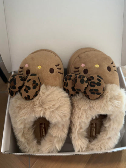 🔥LAST DAY 70% OFF🎀Fuzzy Hello KT Slippers