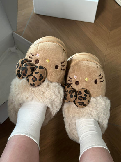 🔥LAST DAY 70% OFF🎀Fuzzy Hello KT Slippers