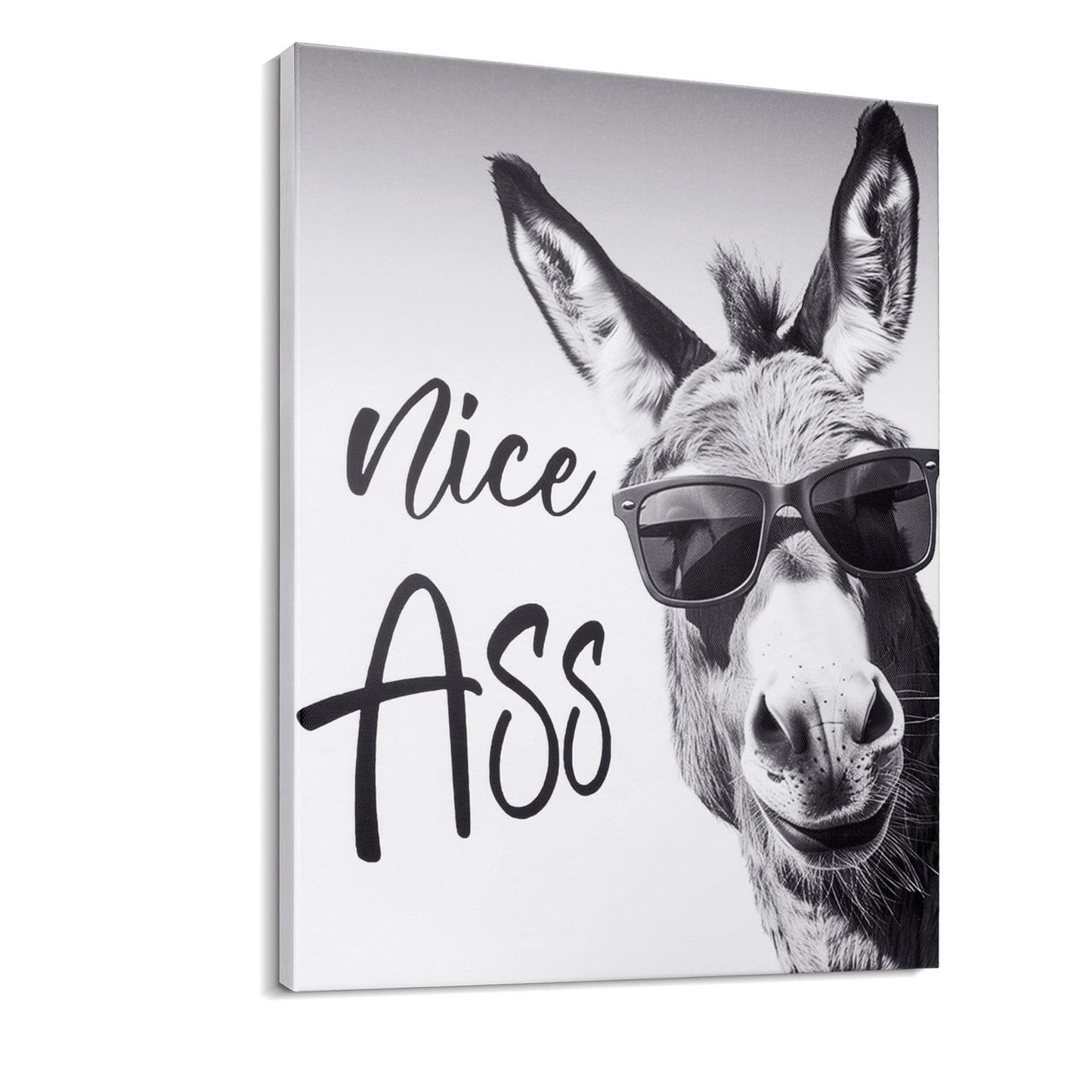 🔥LAST DAY EXTRA 60% OFF🚽Funny Bathroom Wall Art - "Nice Ass" Donkey Print
