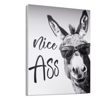 🔥LAST DAY EXTRA 60% OFF🚽Funny Bathroom Wall Art - "Nice Ass" Donkey Print