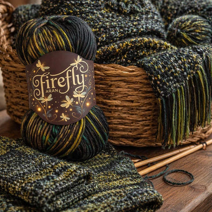 🔥LAST DAY 60% OFF - 🧶Aran Wool ‘Firefly’ Iridescent Shimmer Yarn: A Touch of Magic in Every Stitch💫